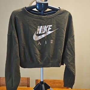 Nike Women's Dark Green Crew Neck Sweater